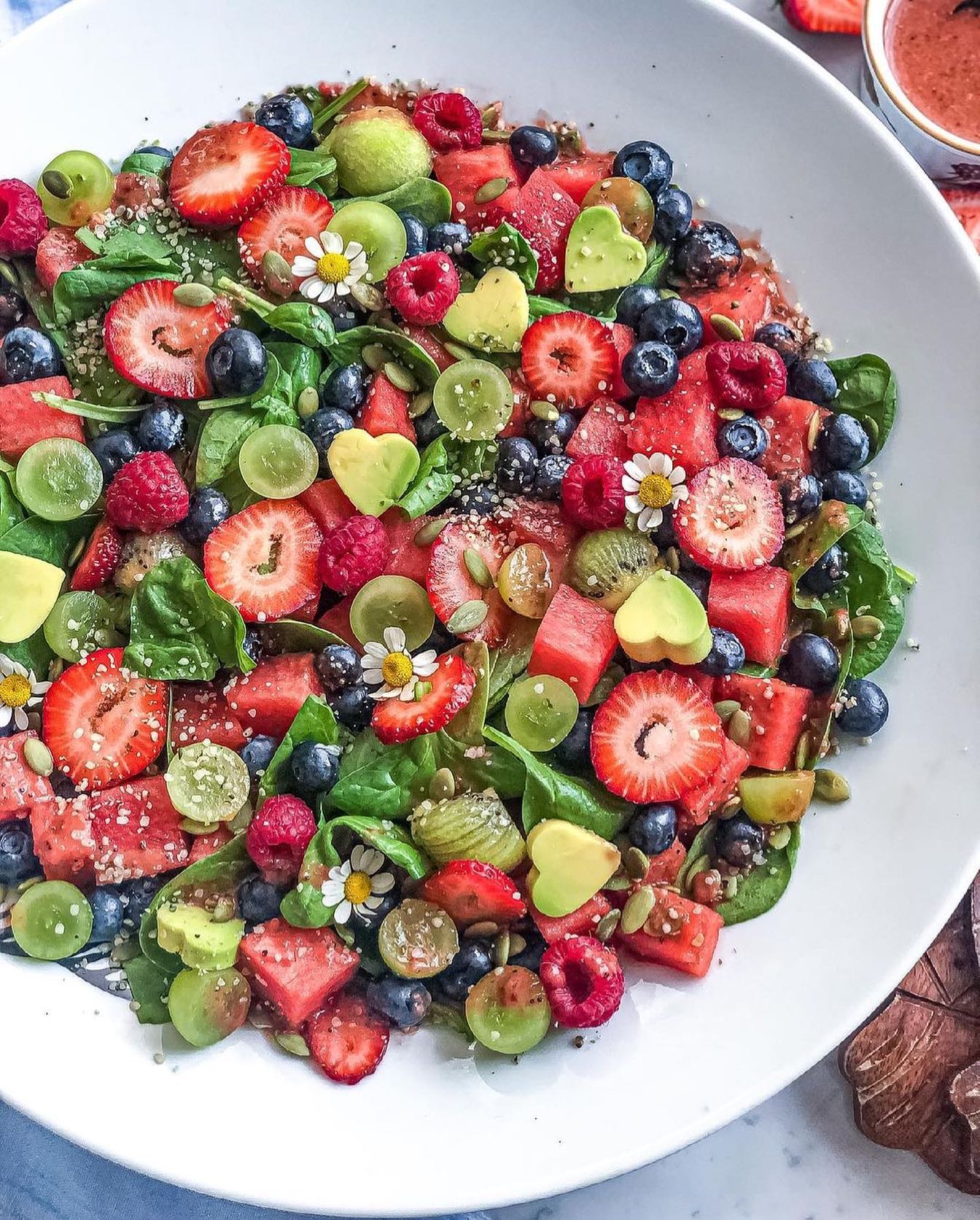 Fruity Spinach Salad with Strawberry Poppyseed Vinaigrette