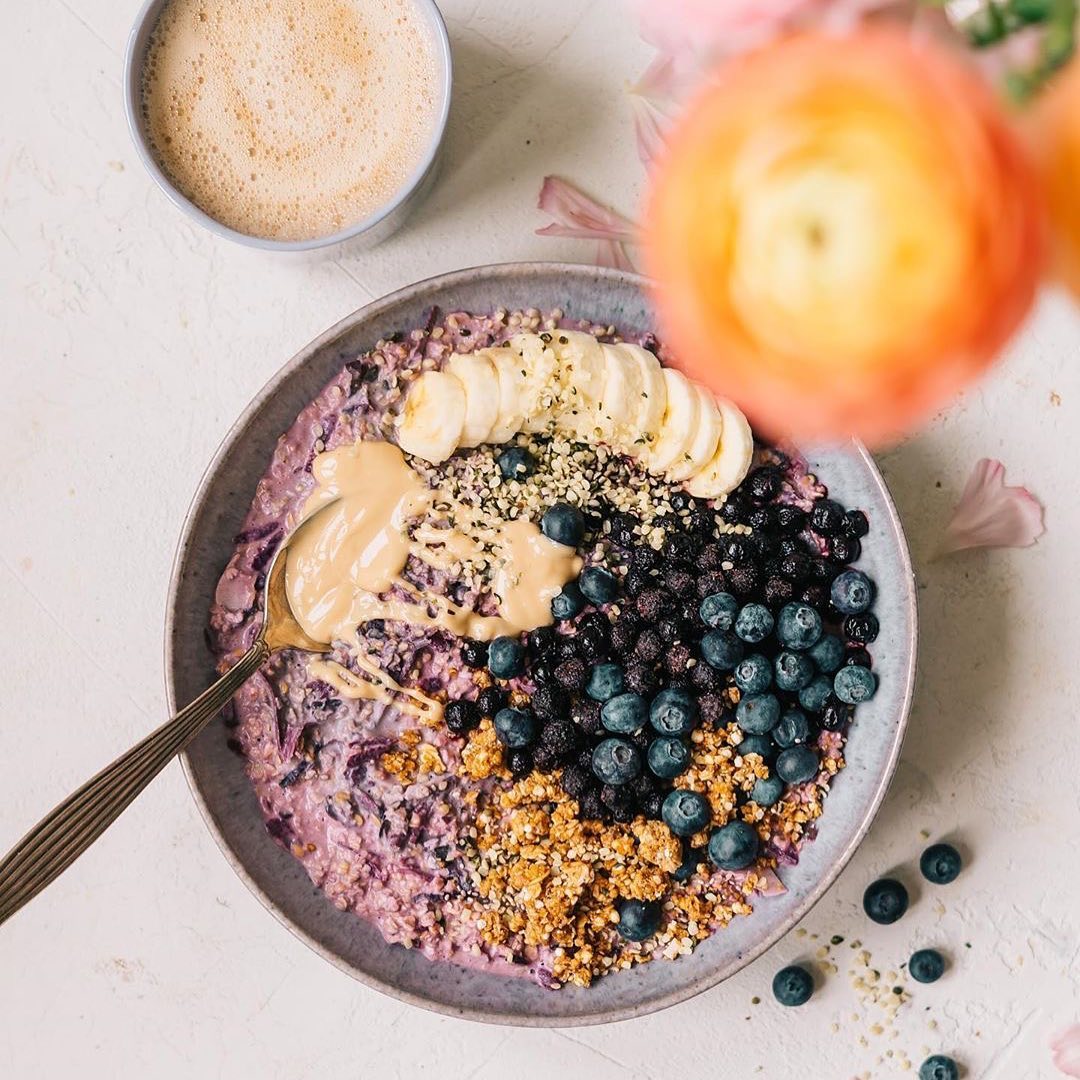 Magic Purple Carrot Cake Overnight Oats