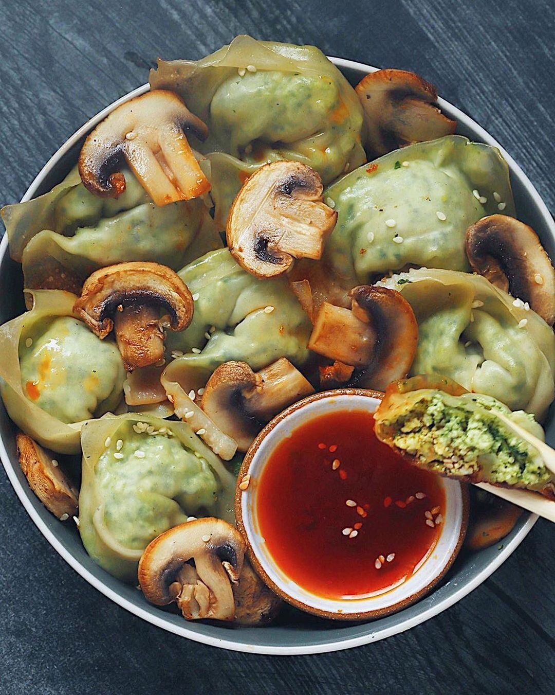 Miso Pesto Potstickers