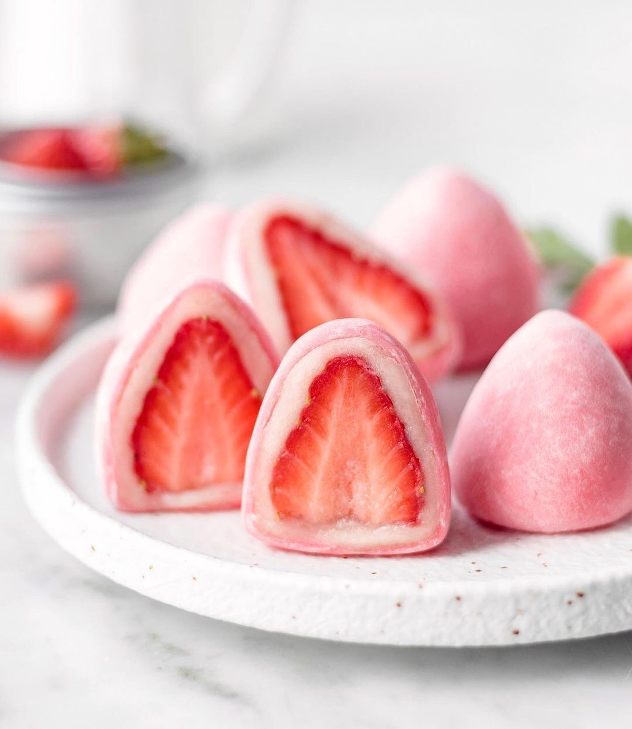 Strawberry Mochi with Bean Paste