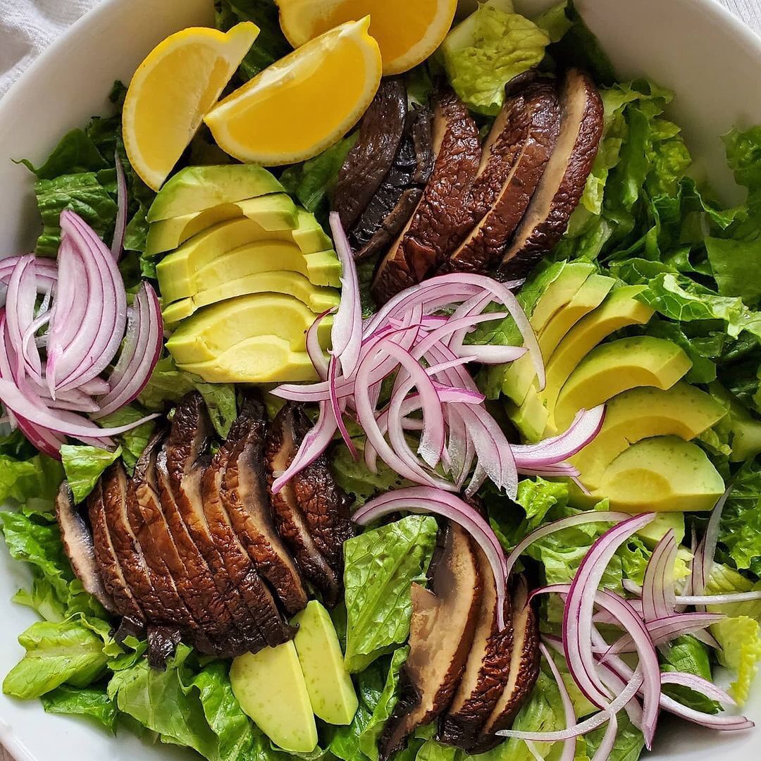 Roasted Sweet Potato and Mushroom Salad