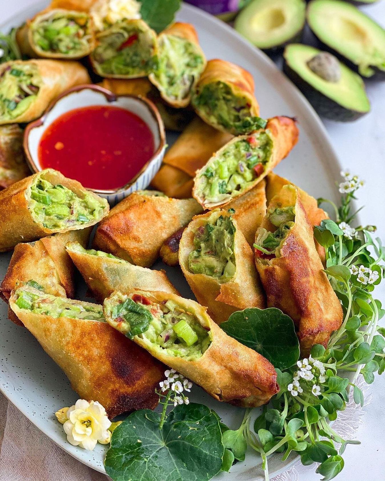 Crispy Avocado Spring Rolls