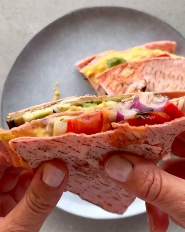 Healthy Valentine's Day Tortilla Wrap