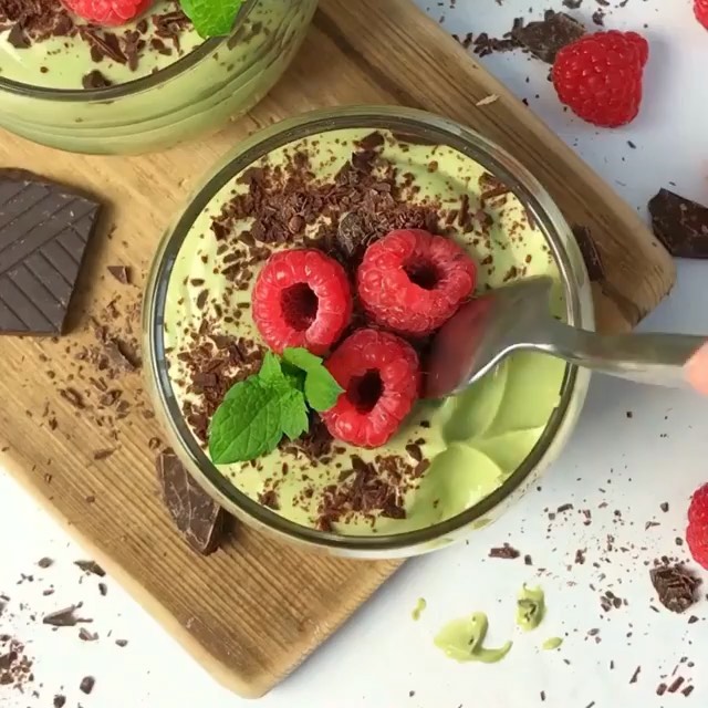 Vegan Matcha Tofu Mousse Dessert