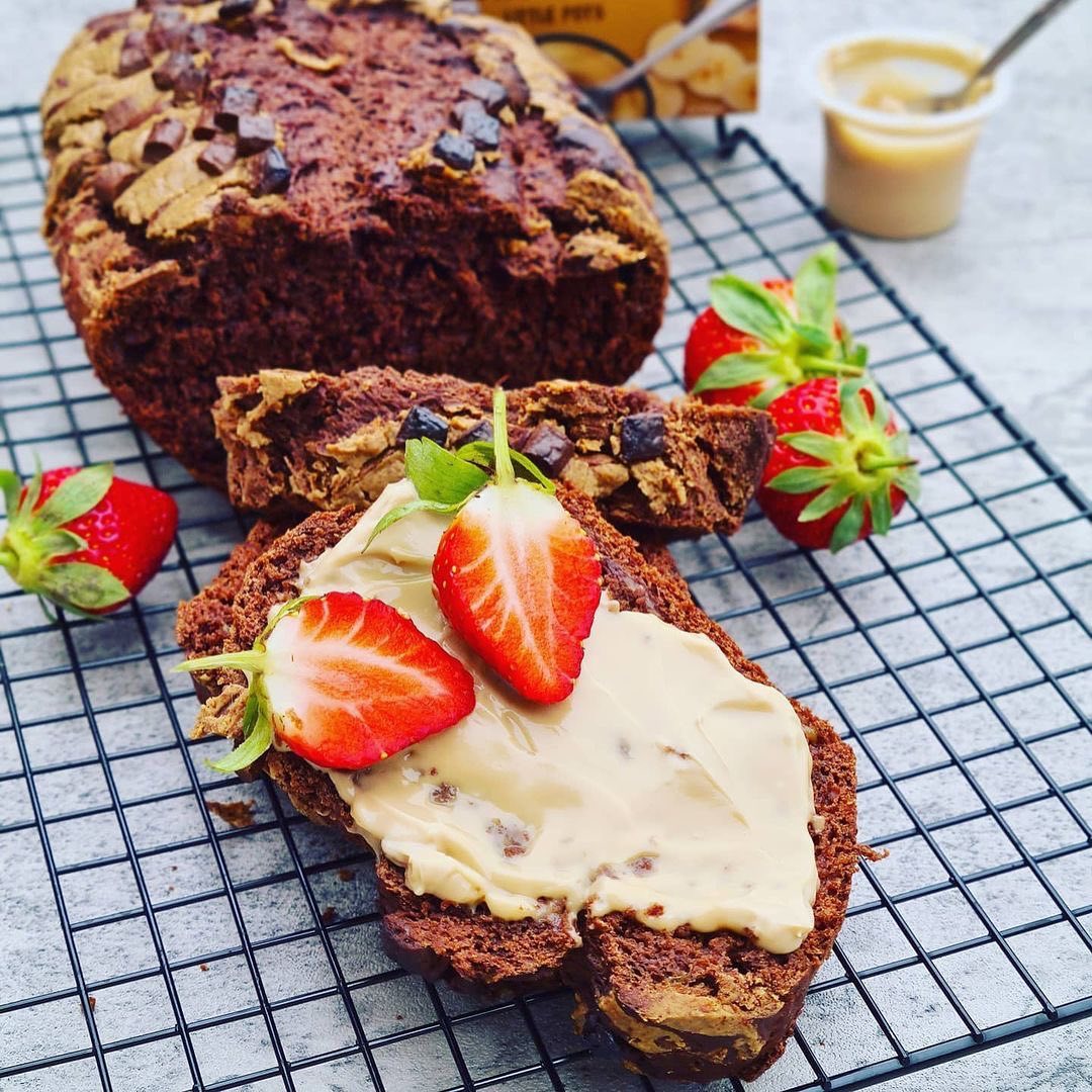 Peanut Butter Swirl Chocolate Banana Bread