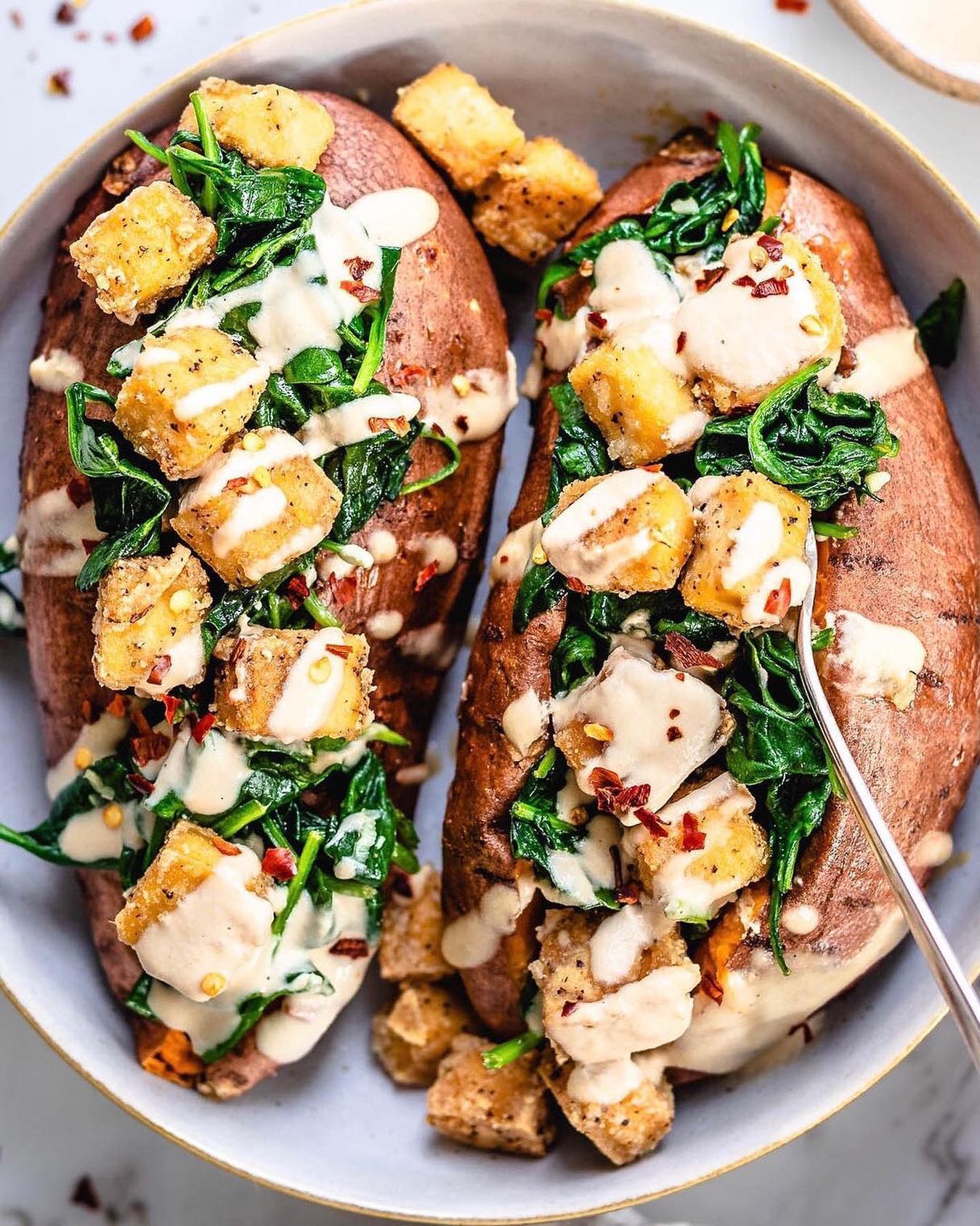 Vegan Stuffed Sweet Potatoes