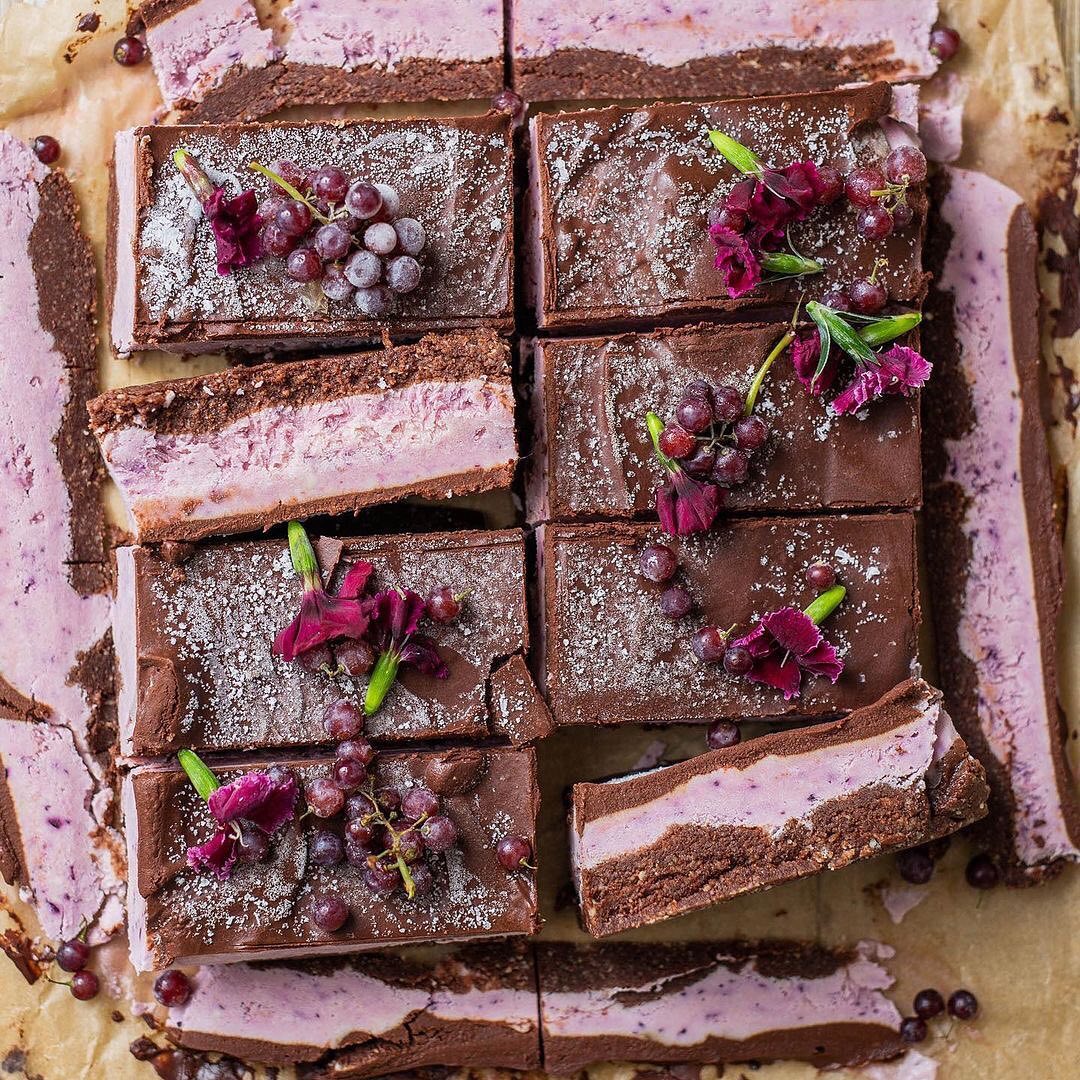 Vegan Plum Chocolate Slice