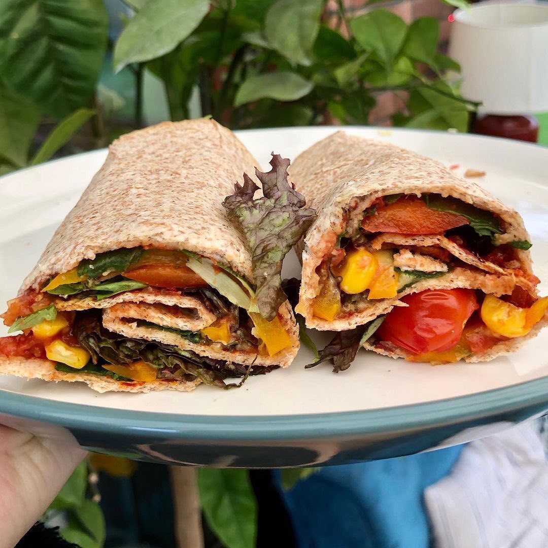 Easy Veggie Pizza Wrap