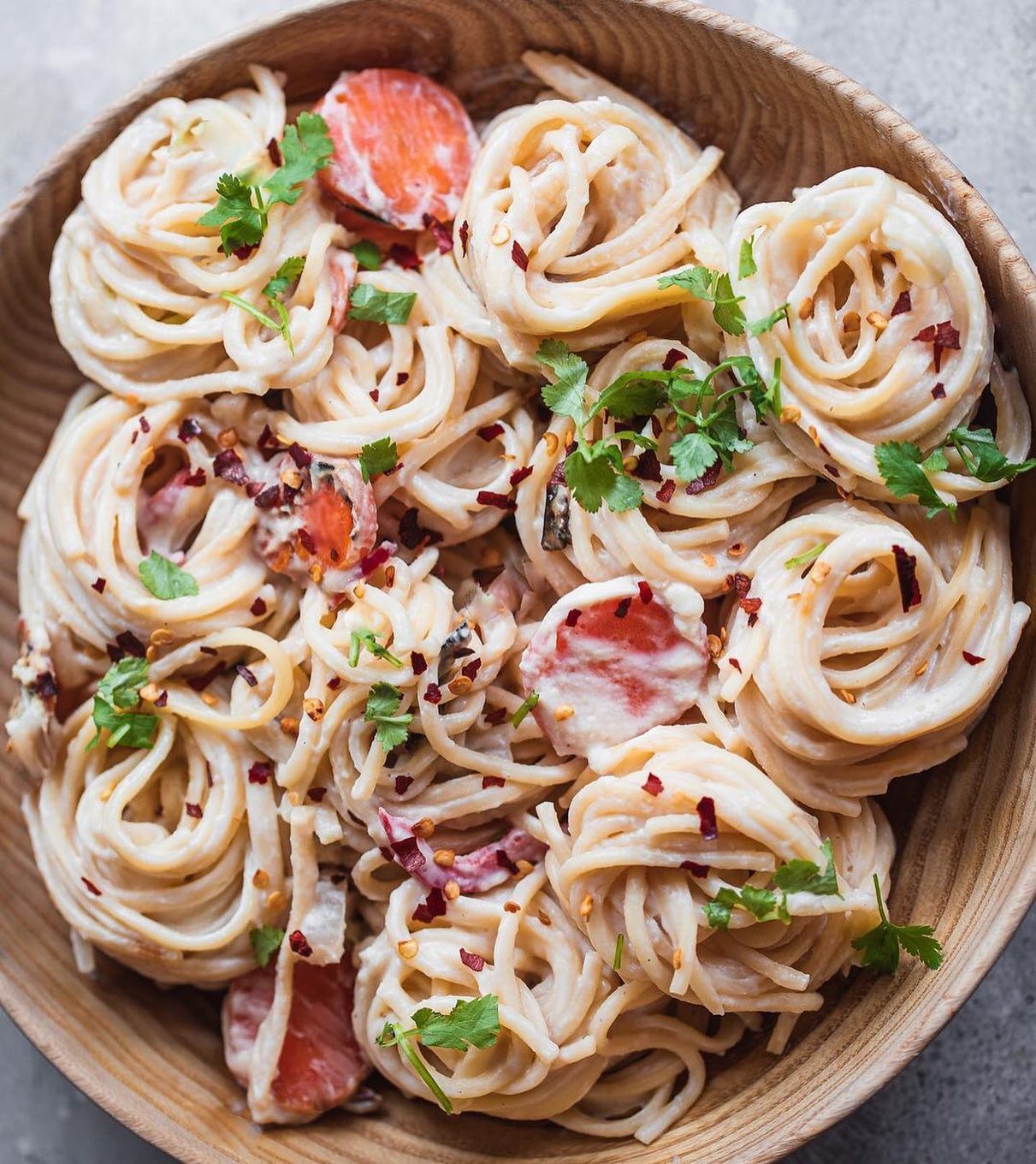 Spaghetti with Cauliflower Tofu Sauce
