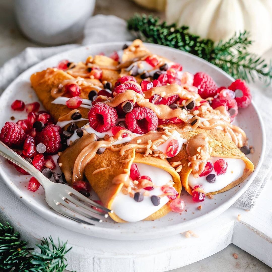 Easy Vegan Pumpkin Crepes