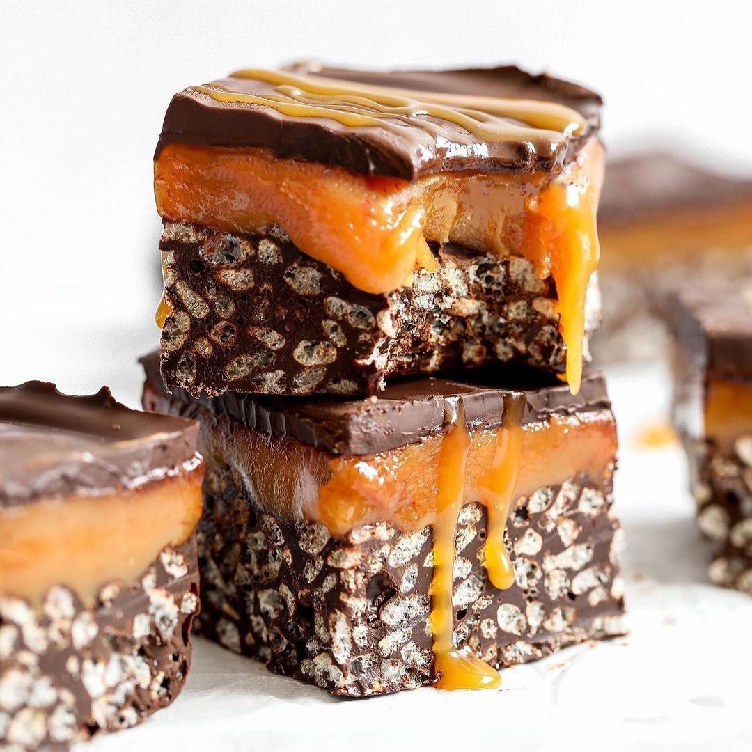 Vegan Caramel Crunch Bars