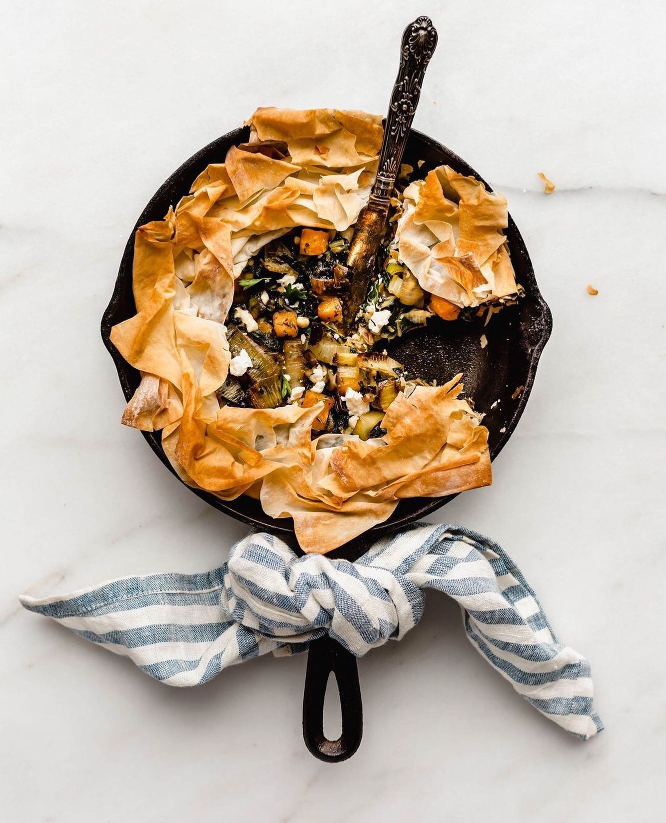 Veggie Skillet Phyllo Pie
