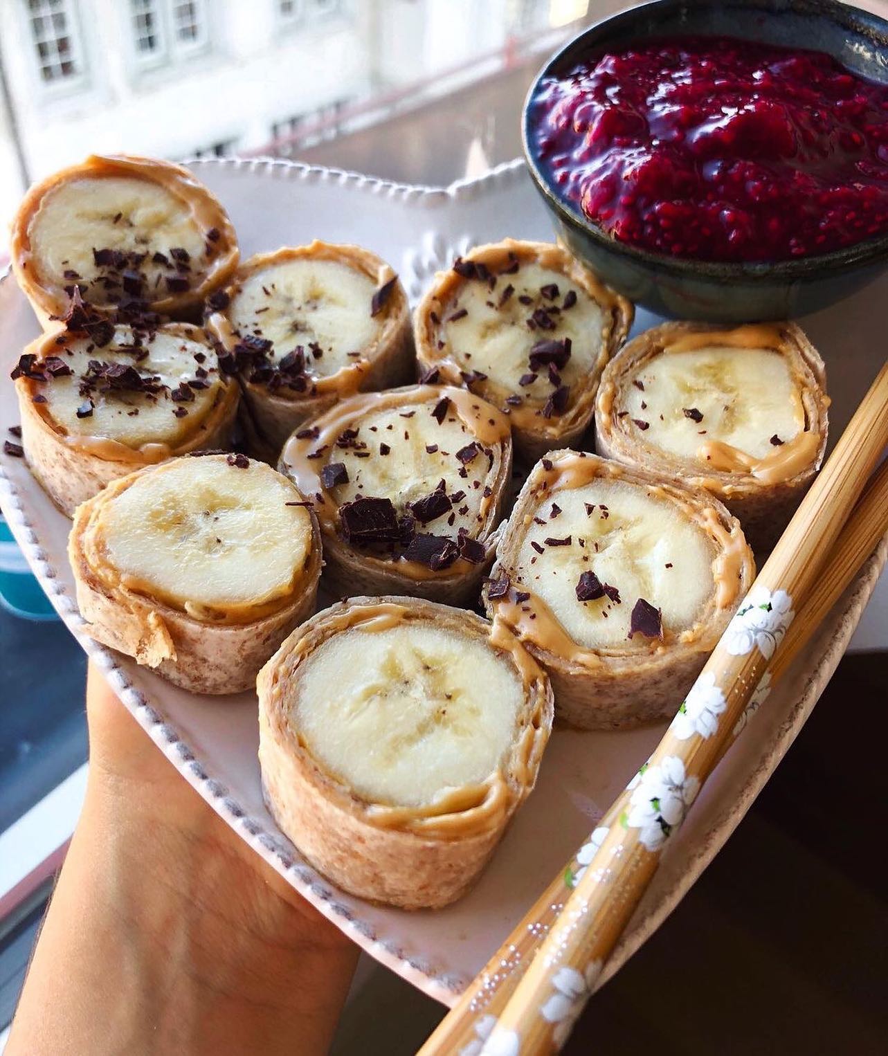 Banana Peanut Butter Breakfast Sushi
