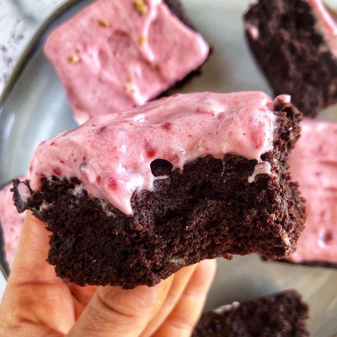 Super Fudgy Brownies with Raspberry Whip