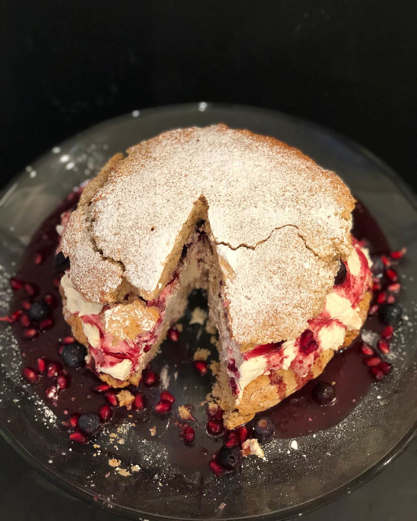 Chai Spiced Giant Scone with Compote and Cream