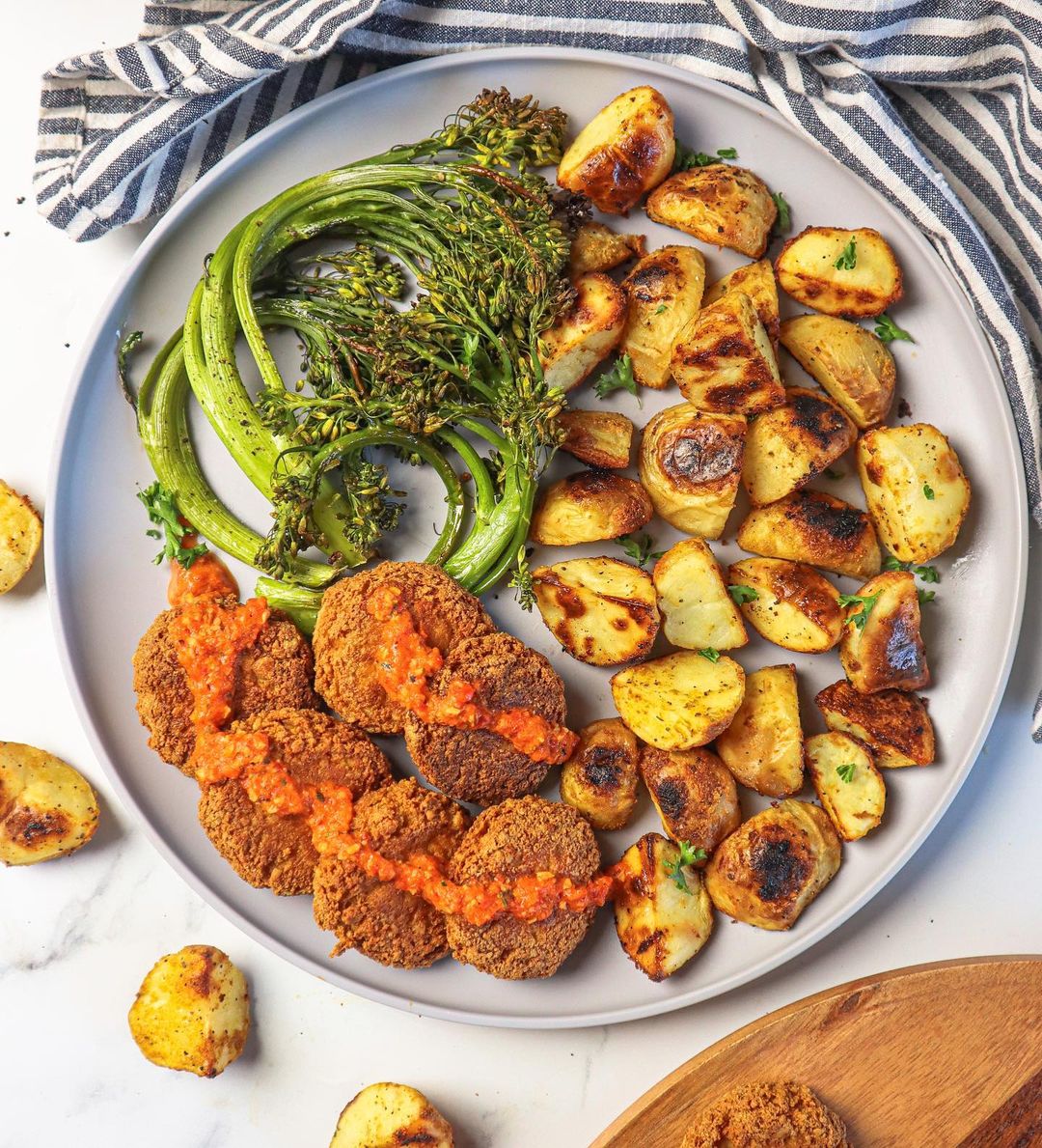 Garlicky Cheesy Roasted Potatoes Comfort Dish