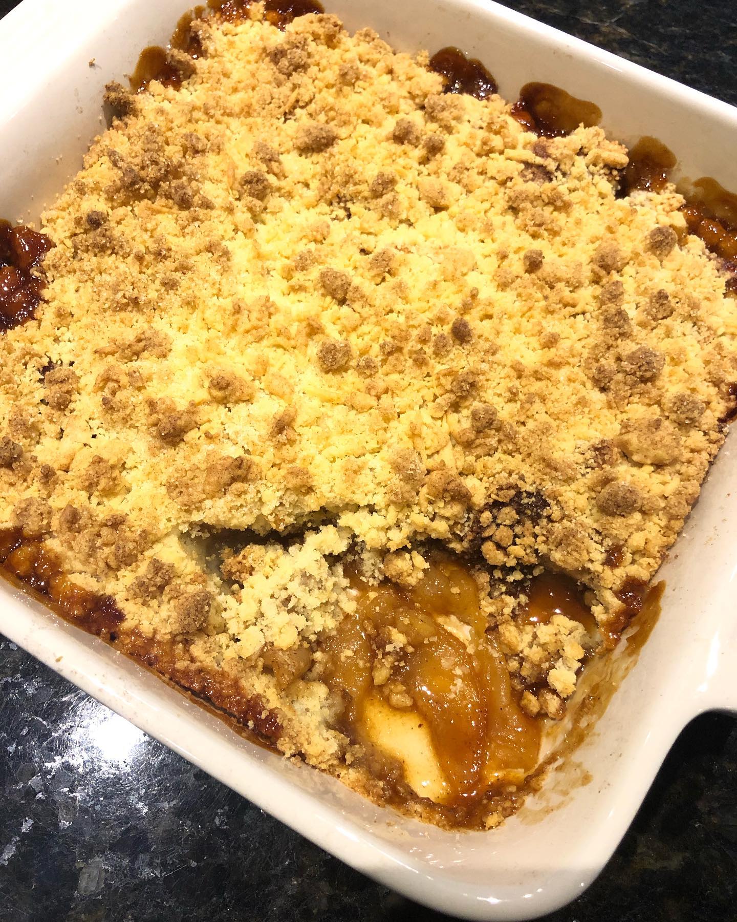 Homemade Apple Crumble with Cinnamon Ice Cream