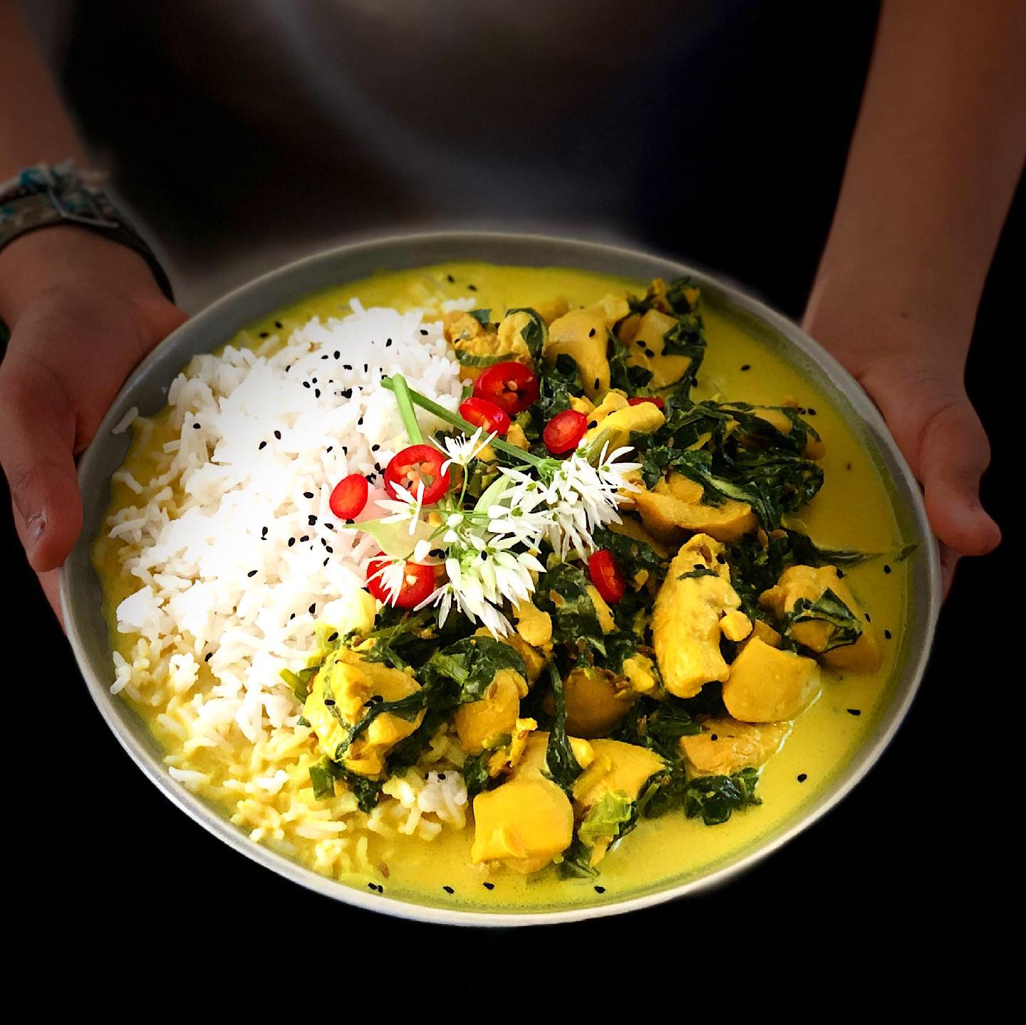 Creamy Wild Garlic Chicken Curry