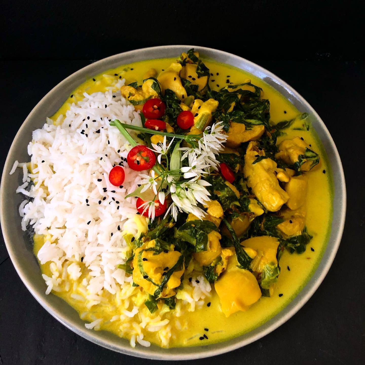 Creamy Wild Garlic Chicken Curry