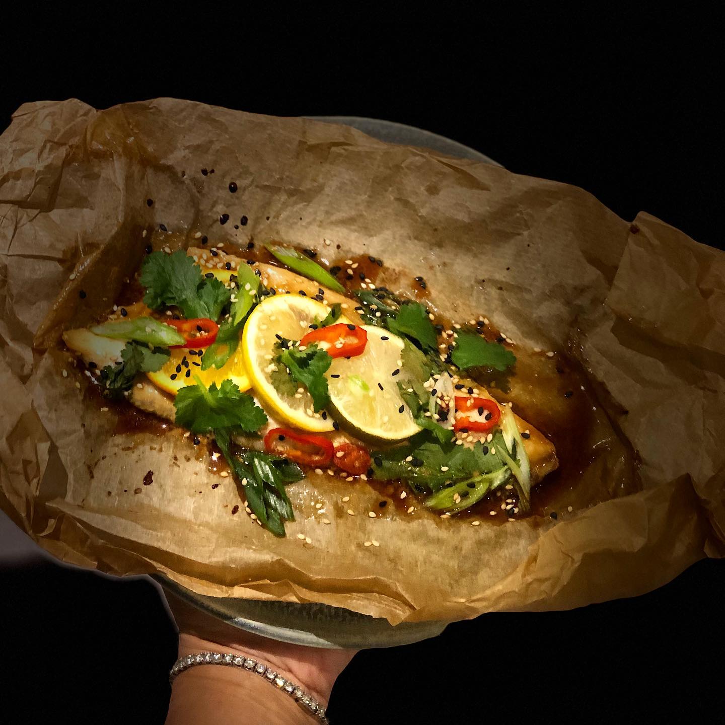 Citrus Baked Sea Bass with Tofu Option