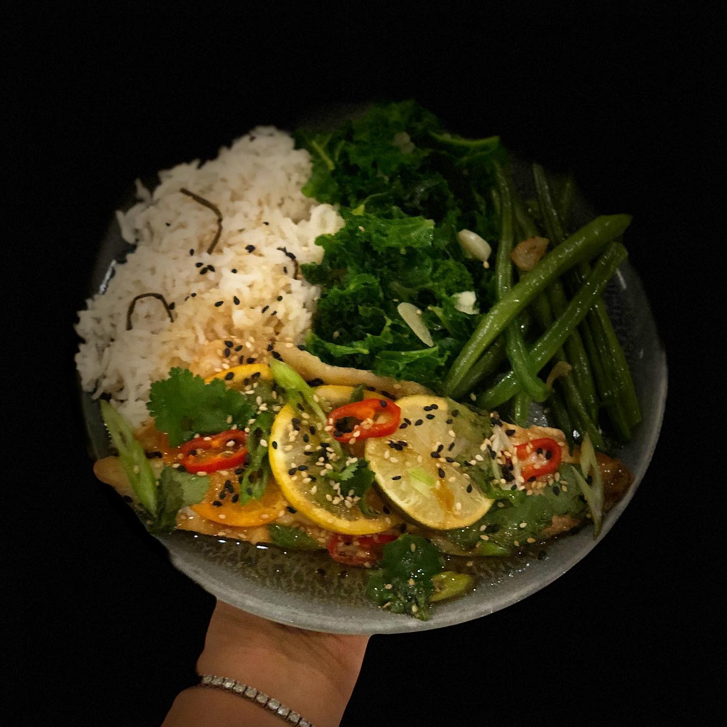 Citrus Baked Sea Bass with Tofu Option