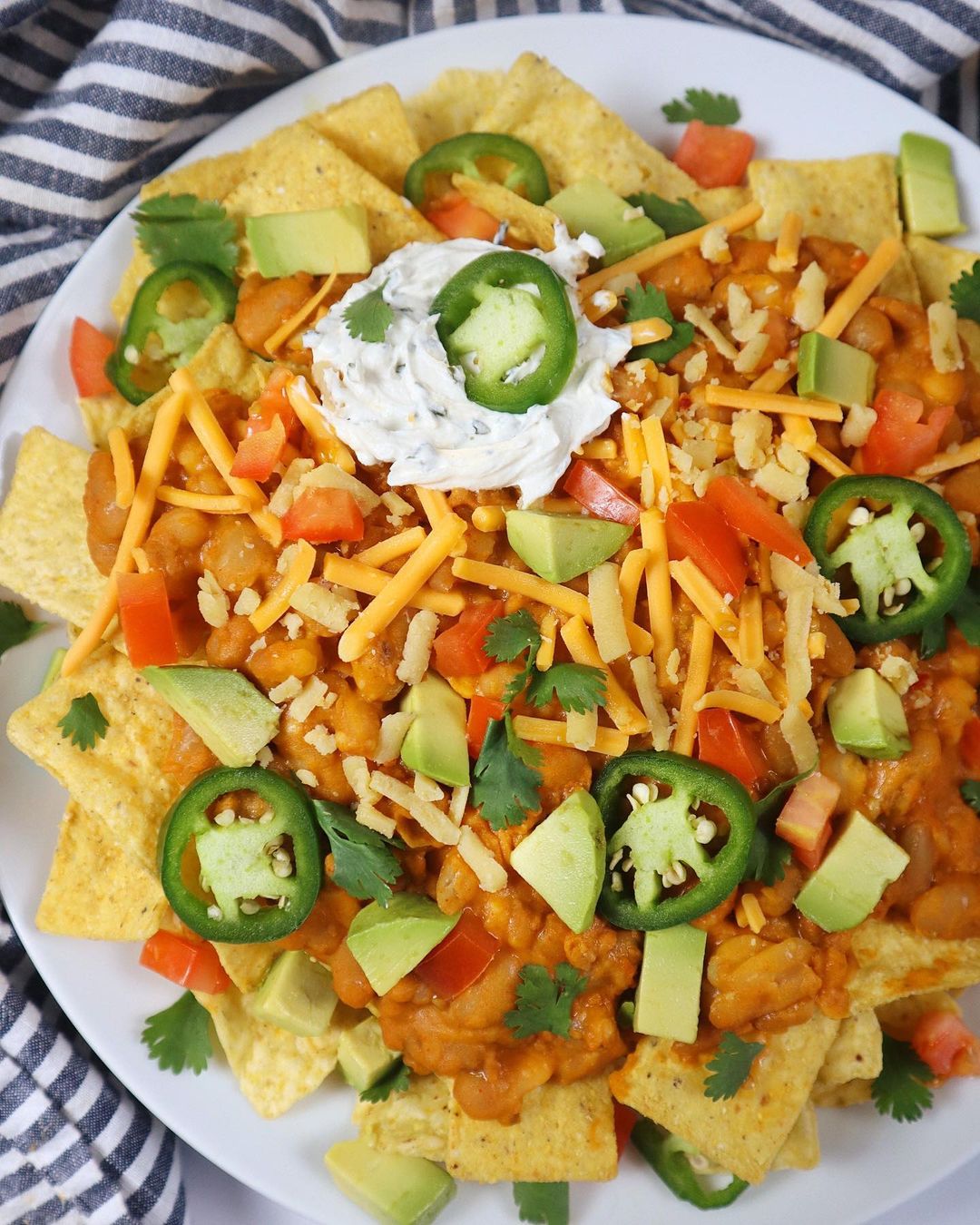 Soyrizo Refried Bean Nachos