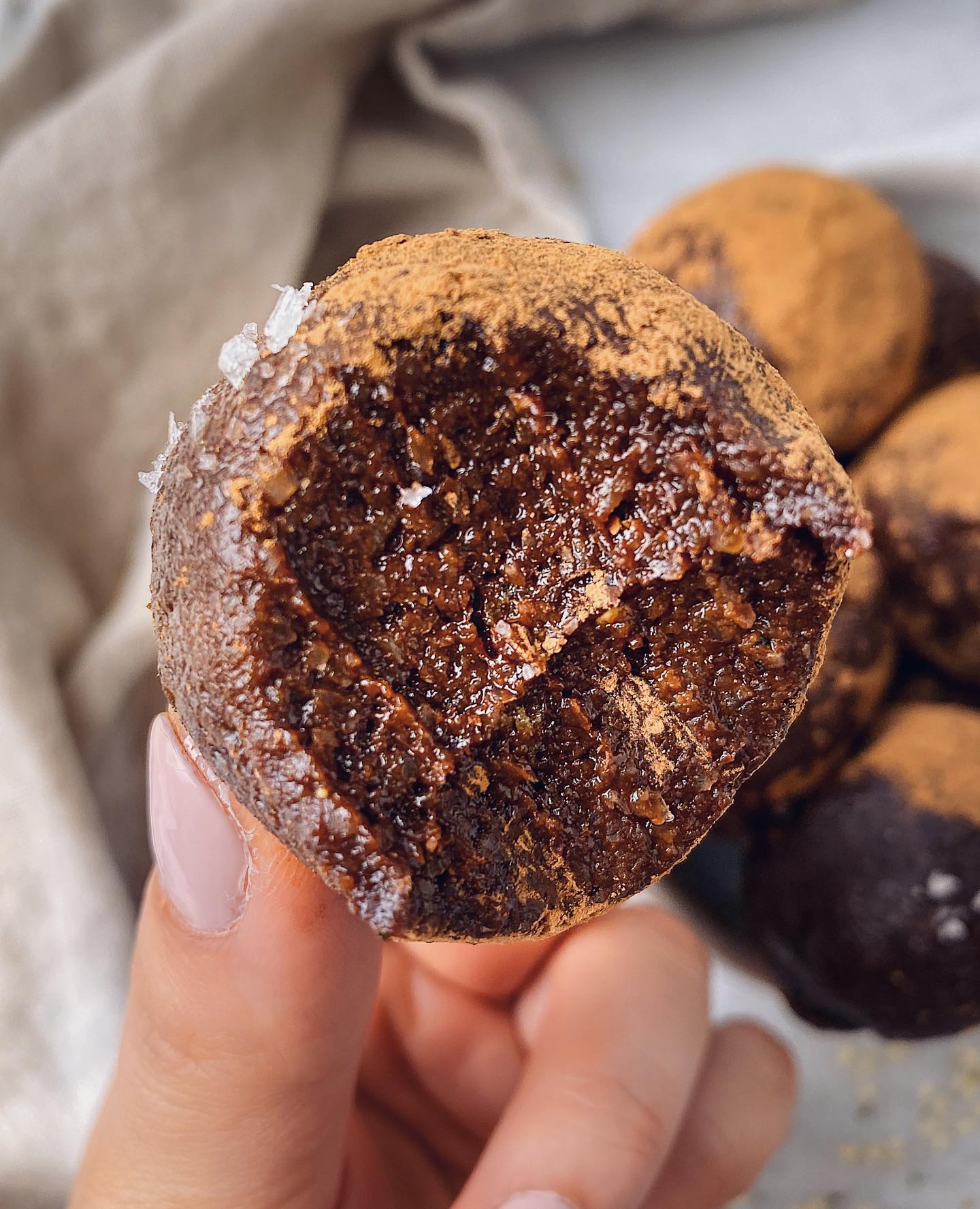 No-Bake Walnut Brownie Bites