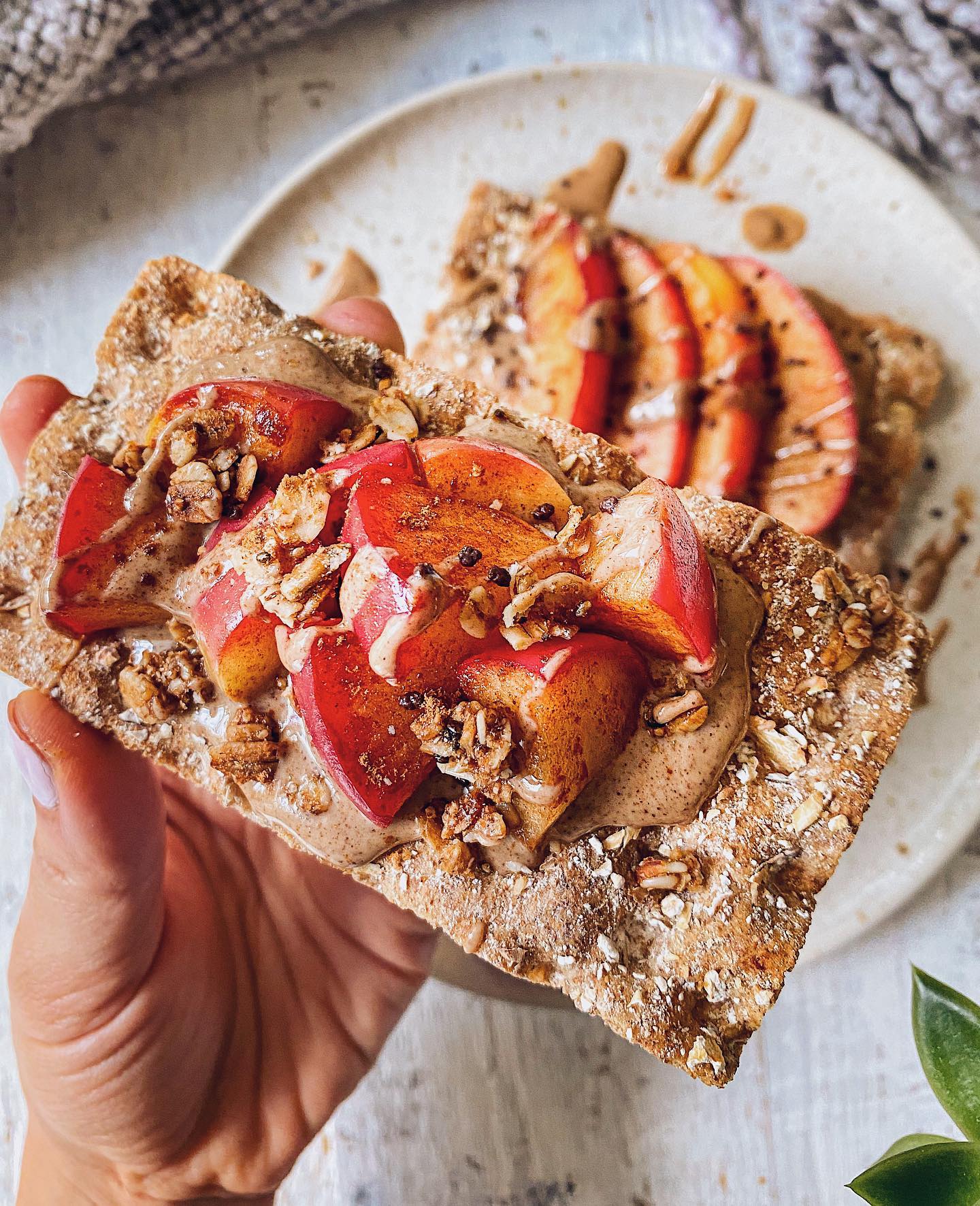 Simple Cinnamon Apple Crispbread Snack