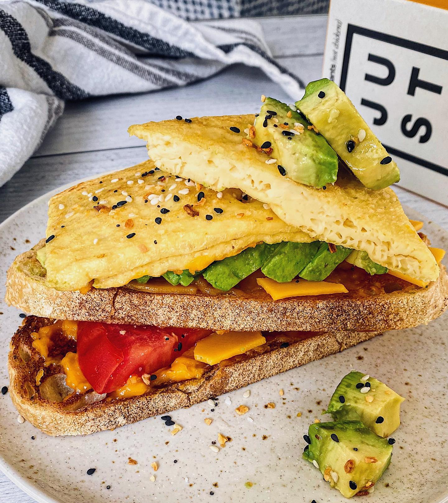 Loaded Toast with Just Egg and Avocado