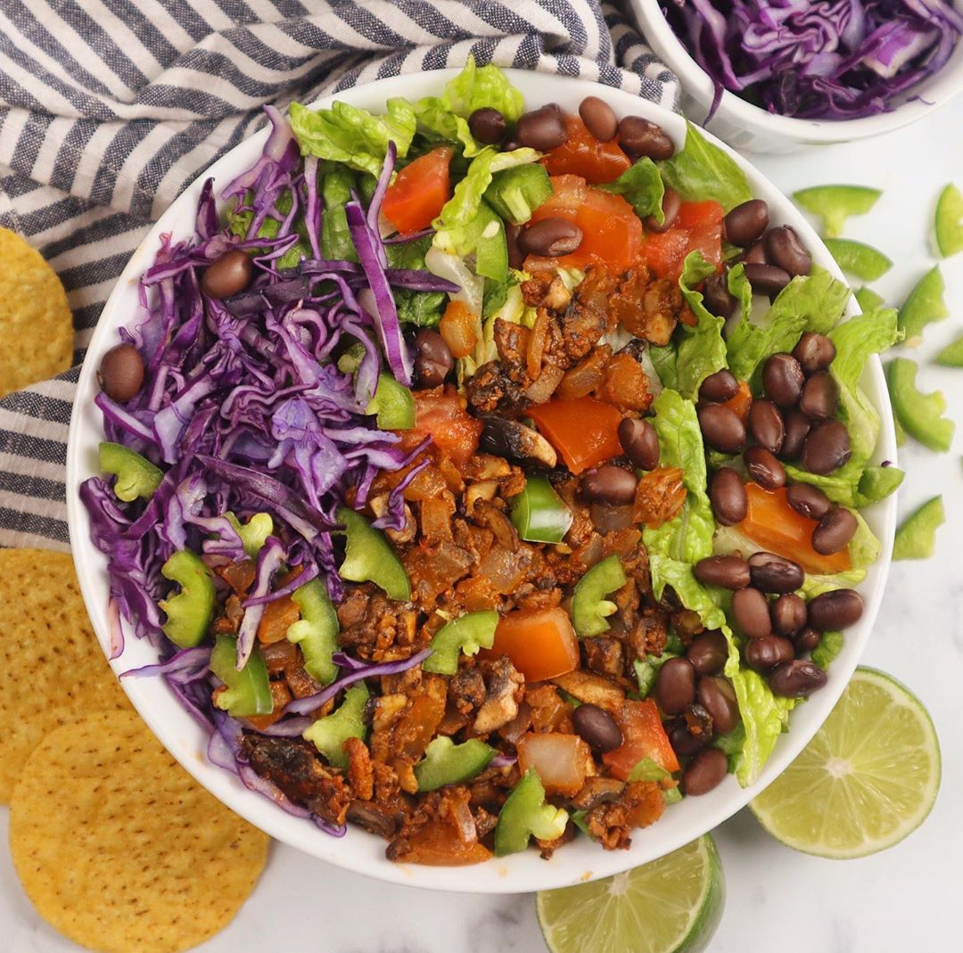 Mexican Inspired Salad with Vegan Chorizo and Beans
