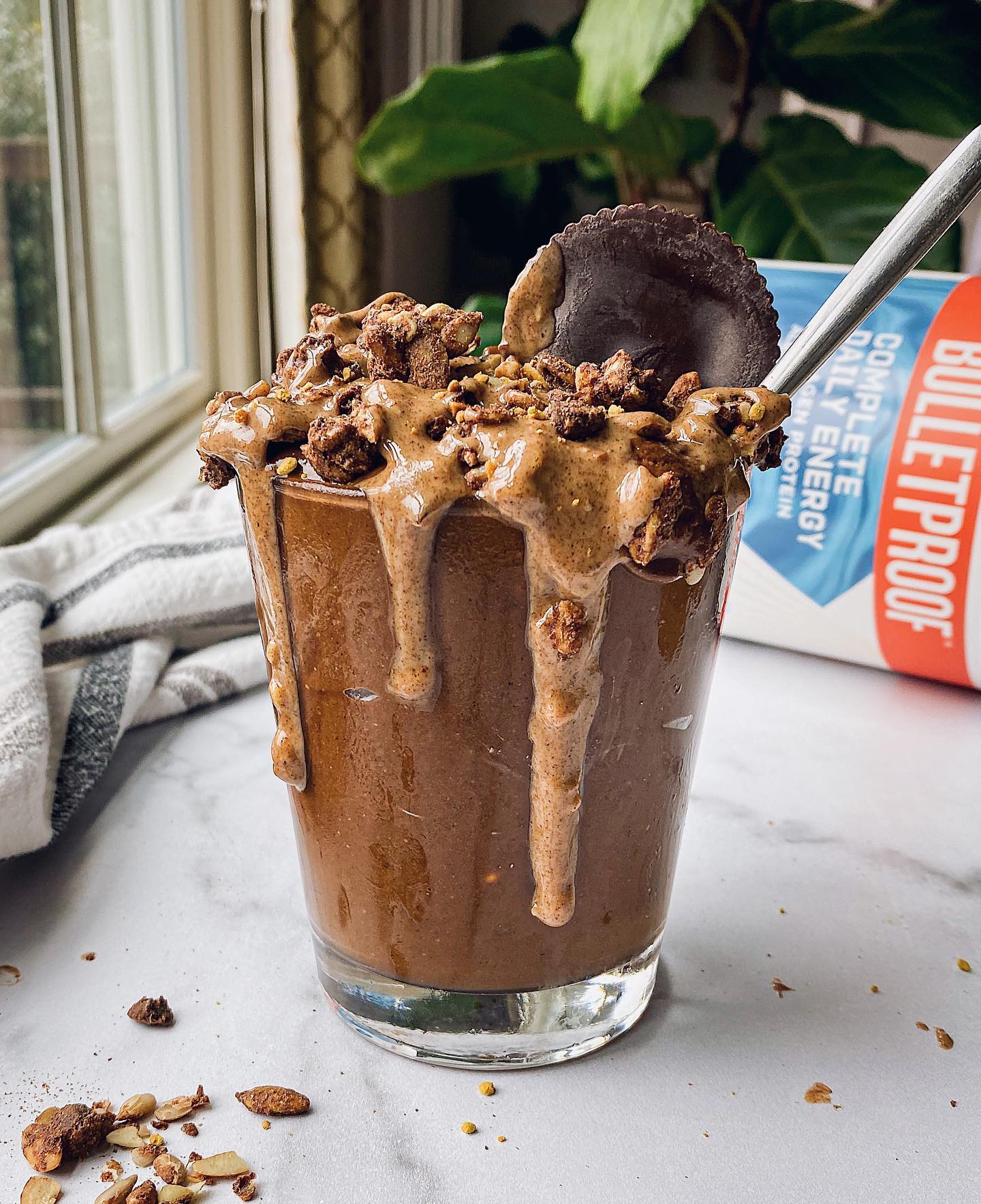 Chocolate Almond Butter Breakfast Smoothie
