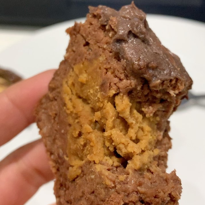 Peanut Butter Stuffed Protein Chocolate Cupcake