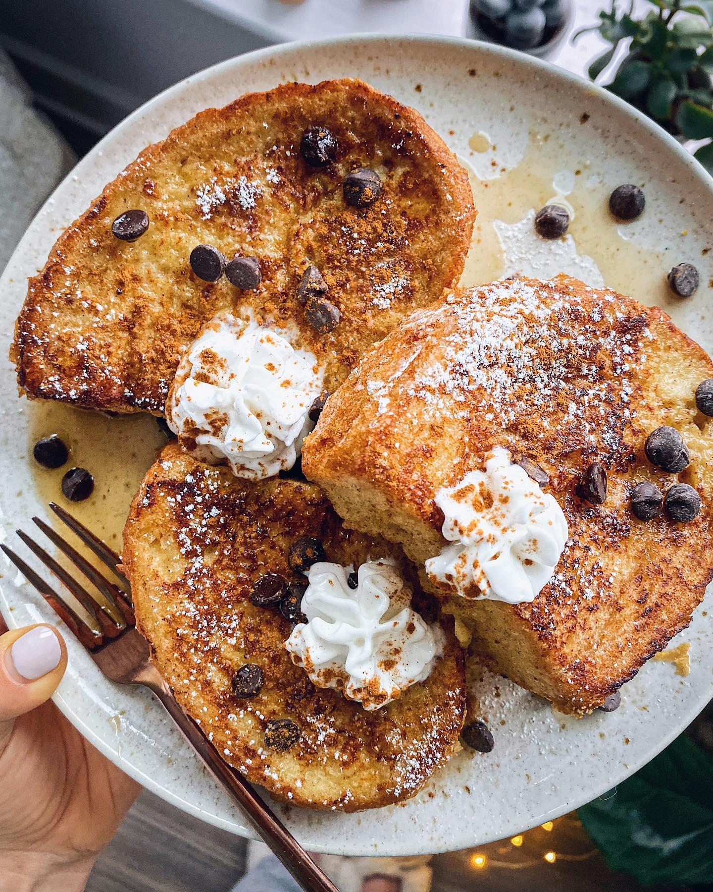 Thick Eggnog Sourdough French Toast