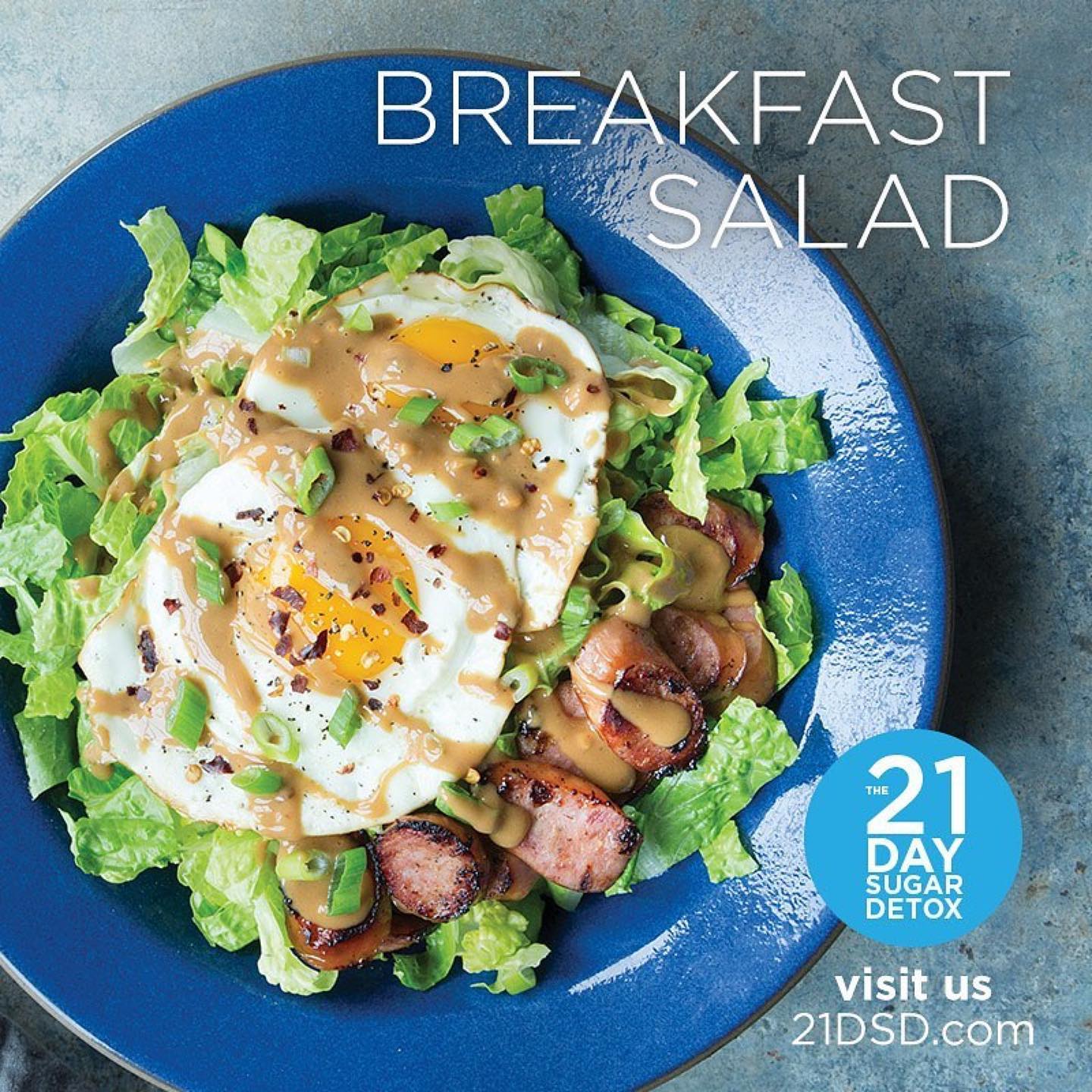 Breakfast Salad with Eggs and Sausage