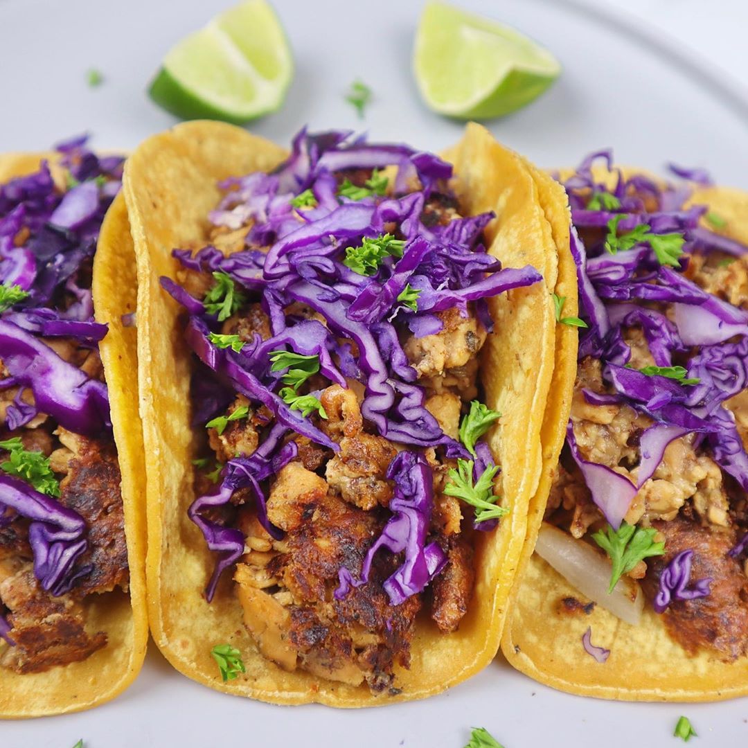 Vegan Tuna Fish Tacos with Fresh Toppings