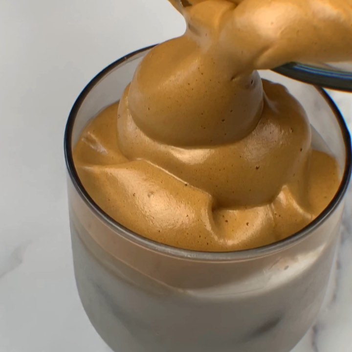 Fluffy Whipped Dalgona Coffee Drink