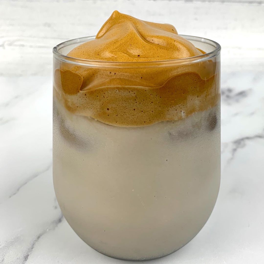 Fluffy Whipped Dalgona Coffee Drink