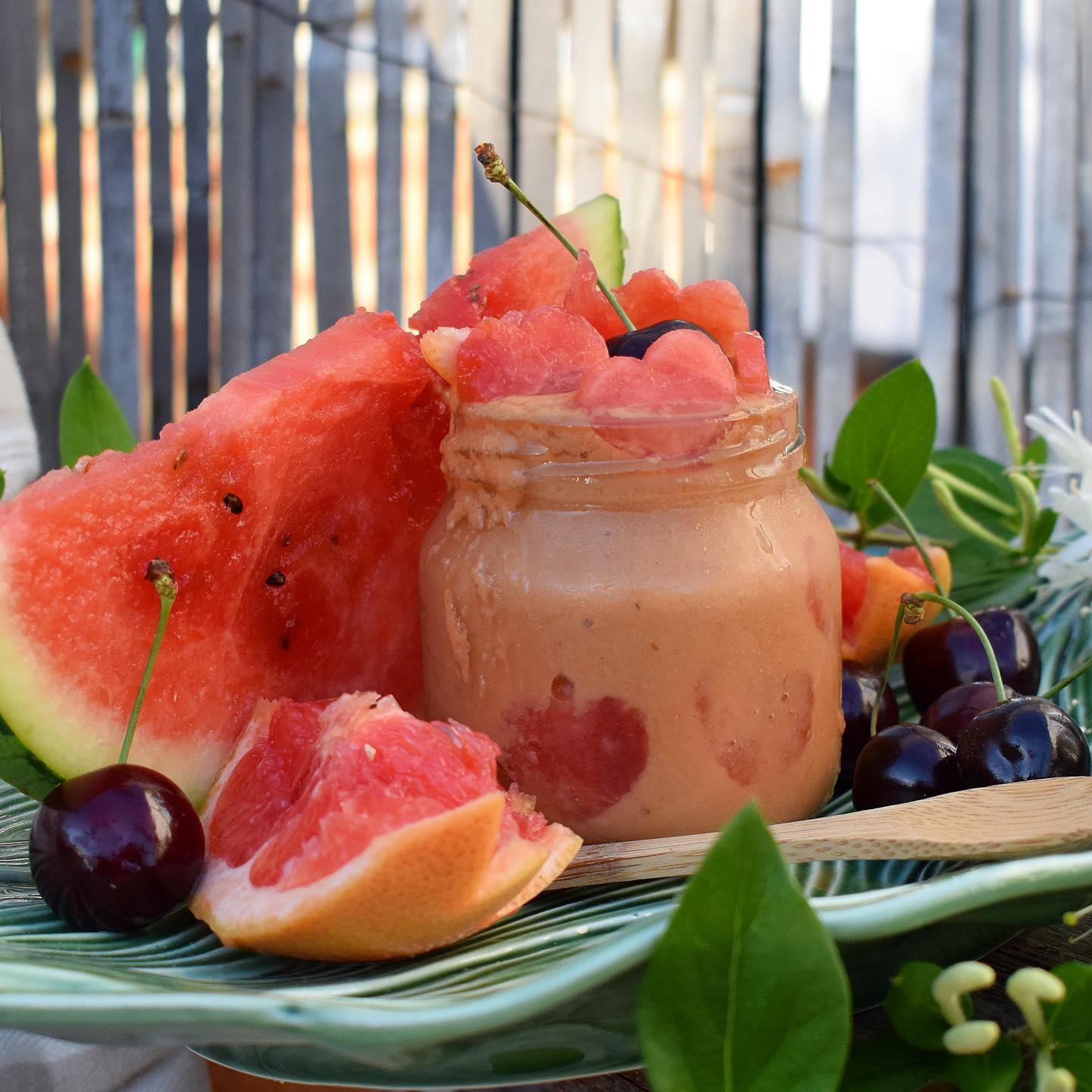 Frozen Papaya Watermelon Grapefruit Smoothie