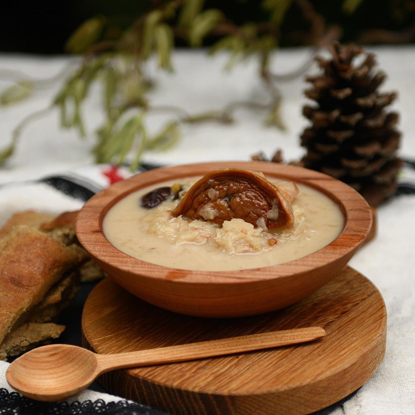 Traditional Slovak Christmas Sauerkraut Soup