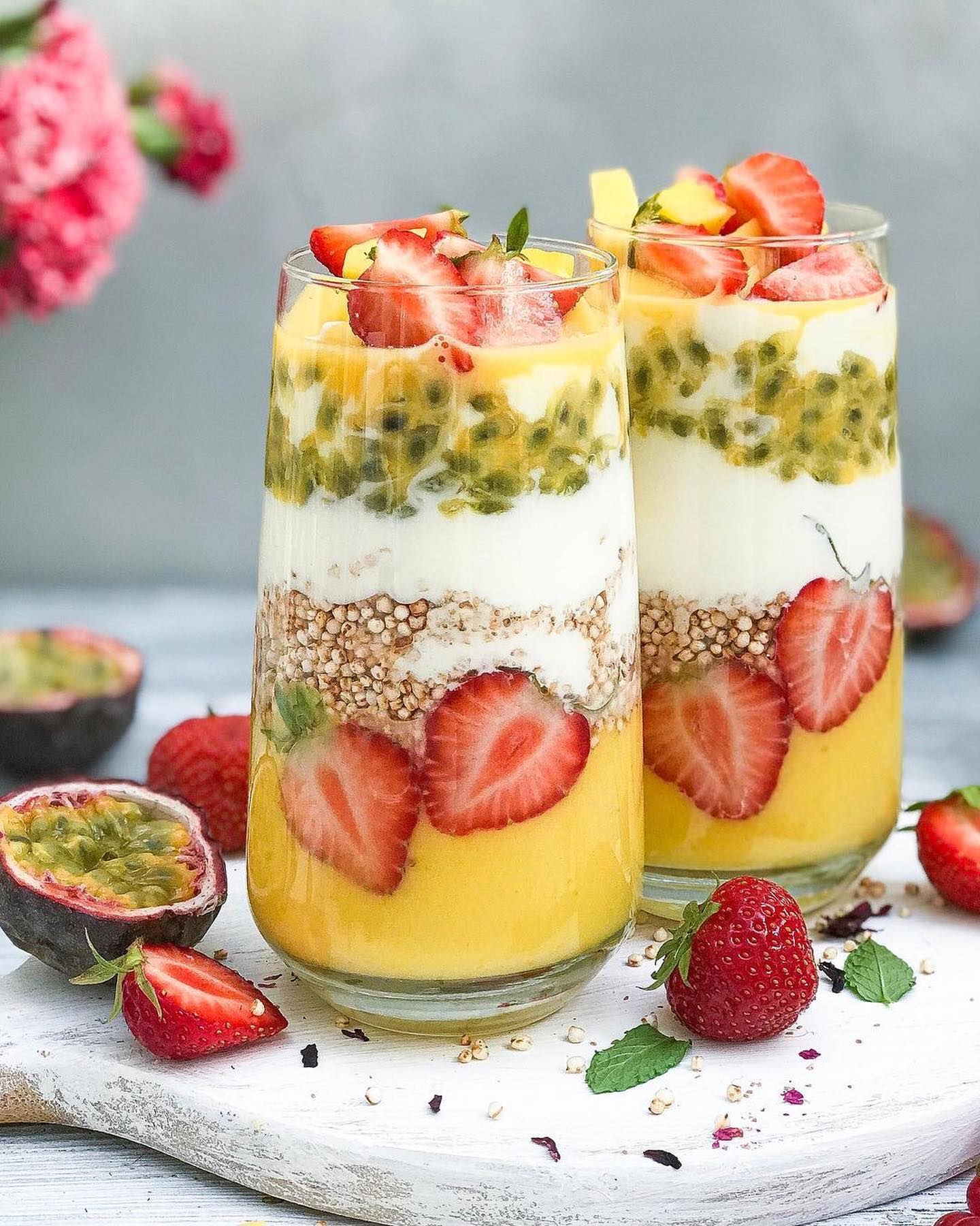 Mango Passion Fruit Parfaits