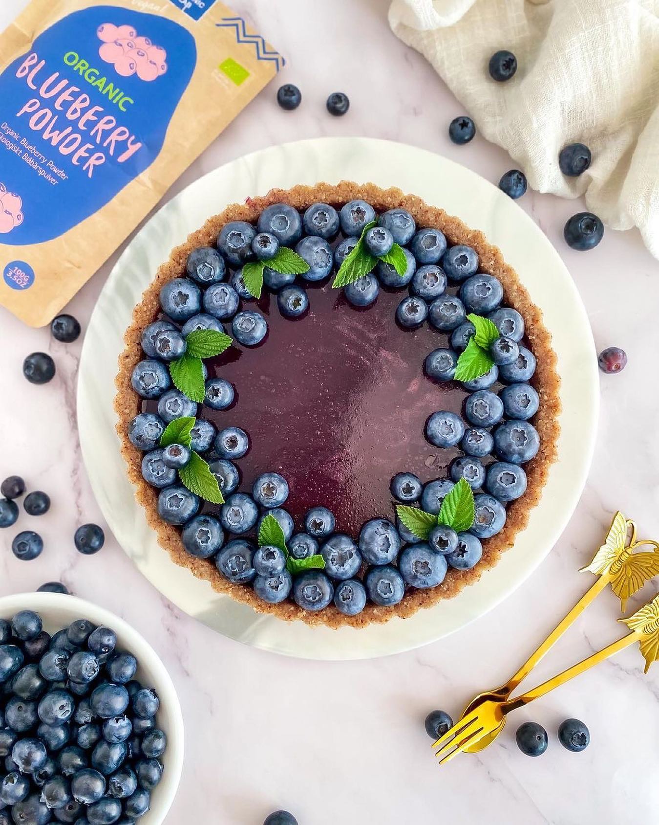 Vegan Blueberry Summer Tart