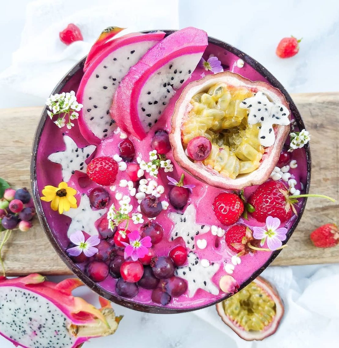 Butterfly Pea Lemon Nicecream Chia Pudding Jar