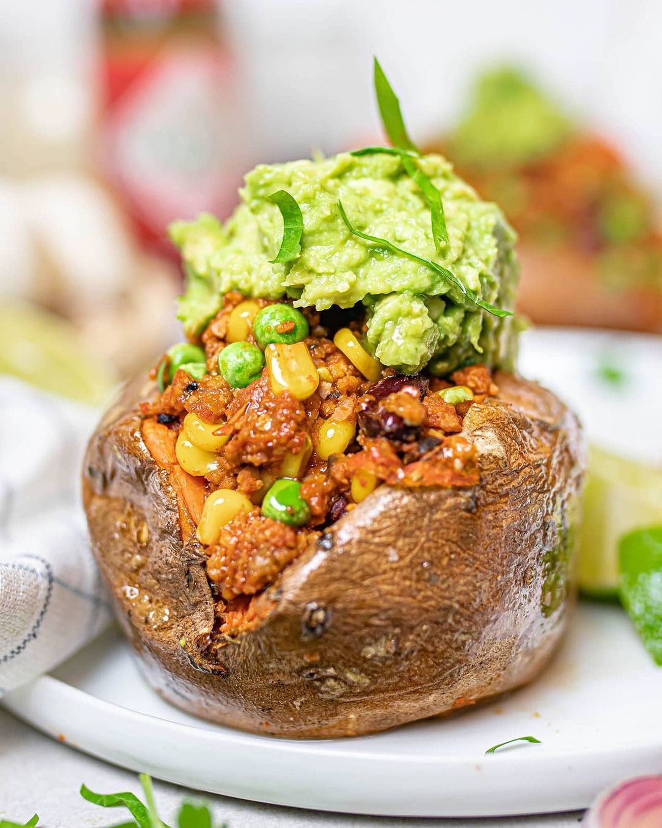 Vegan Stuffed Sweet Potato Boats