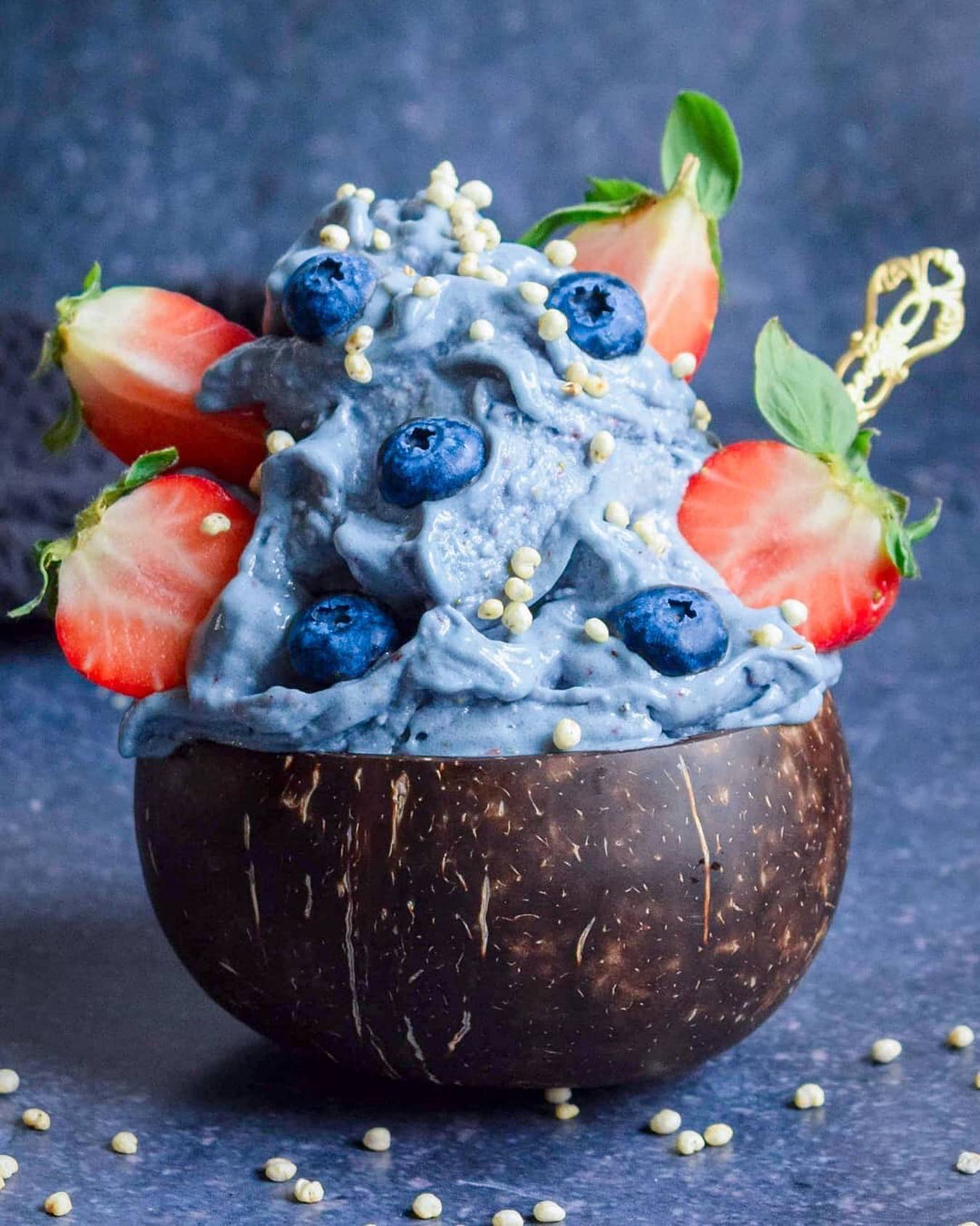 Blue Strawberry Tower Smoothie