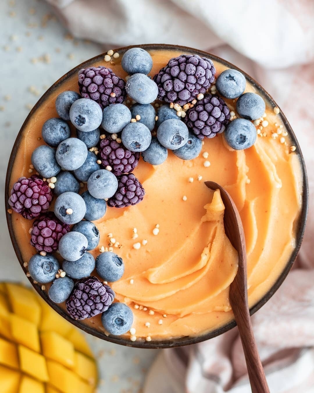 Frozen Mango and Papaya Smoothie