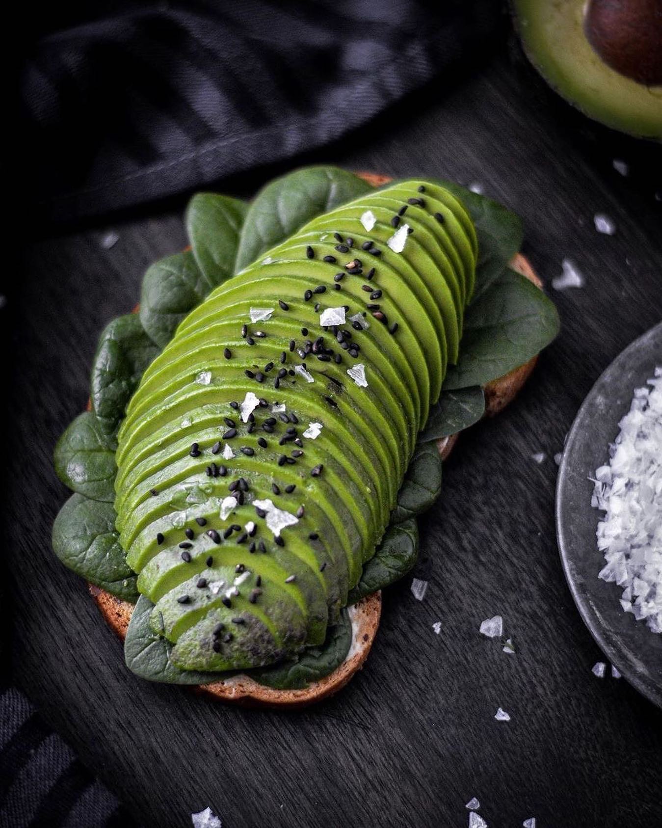 Avocado Toast with Spinach and Sesame
