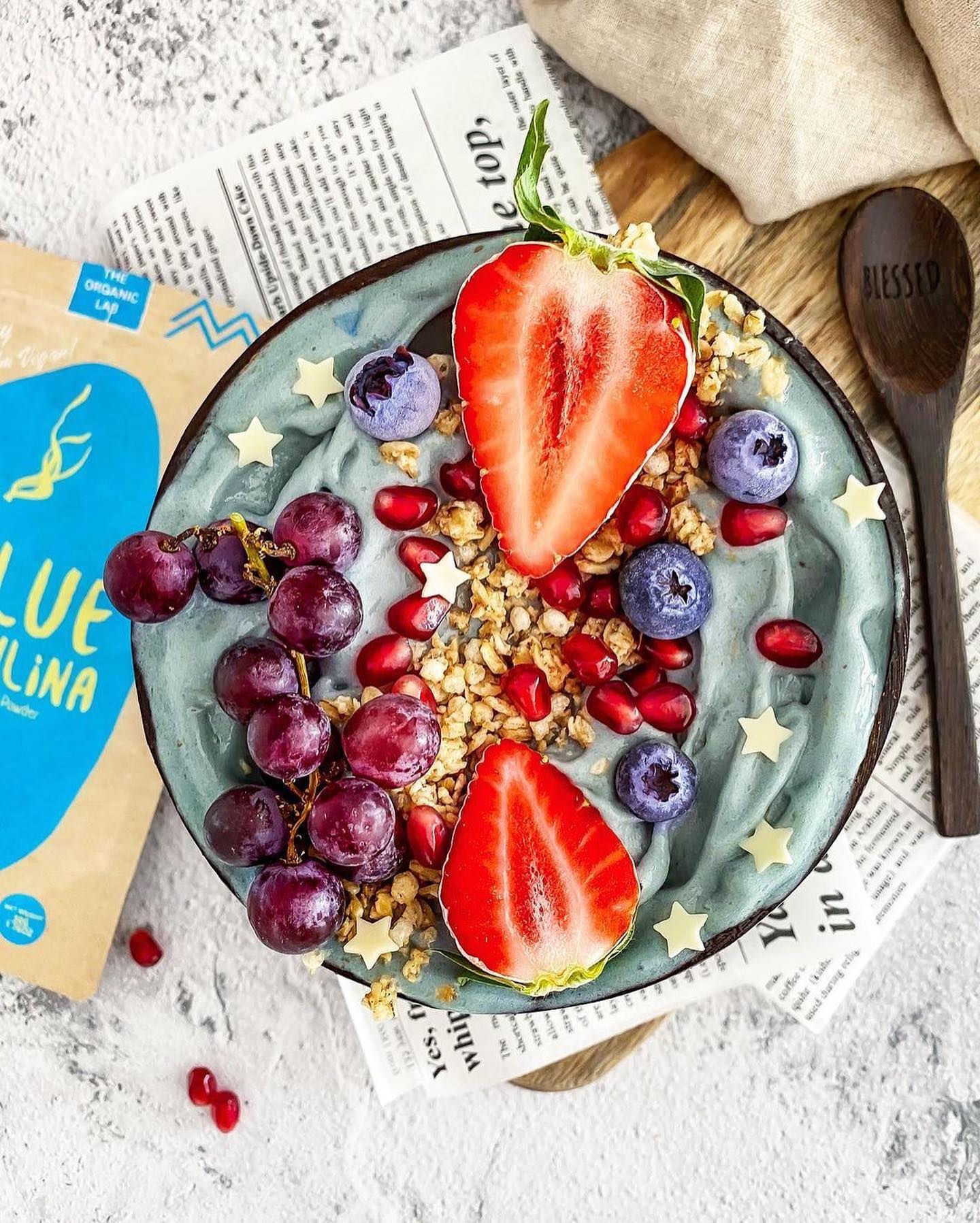 Vegan Pumpkin Blue Spirulina Nice Cream