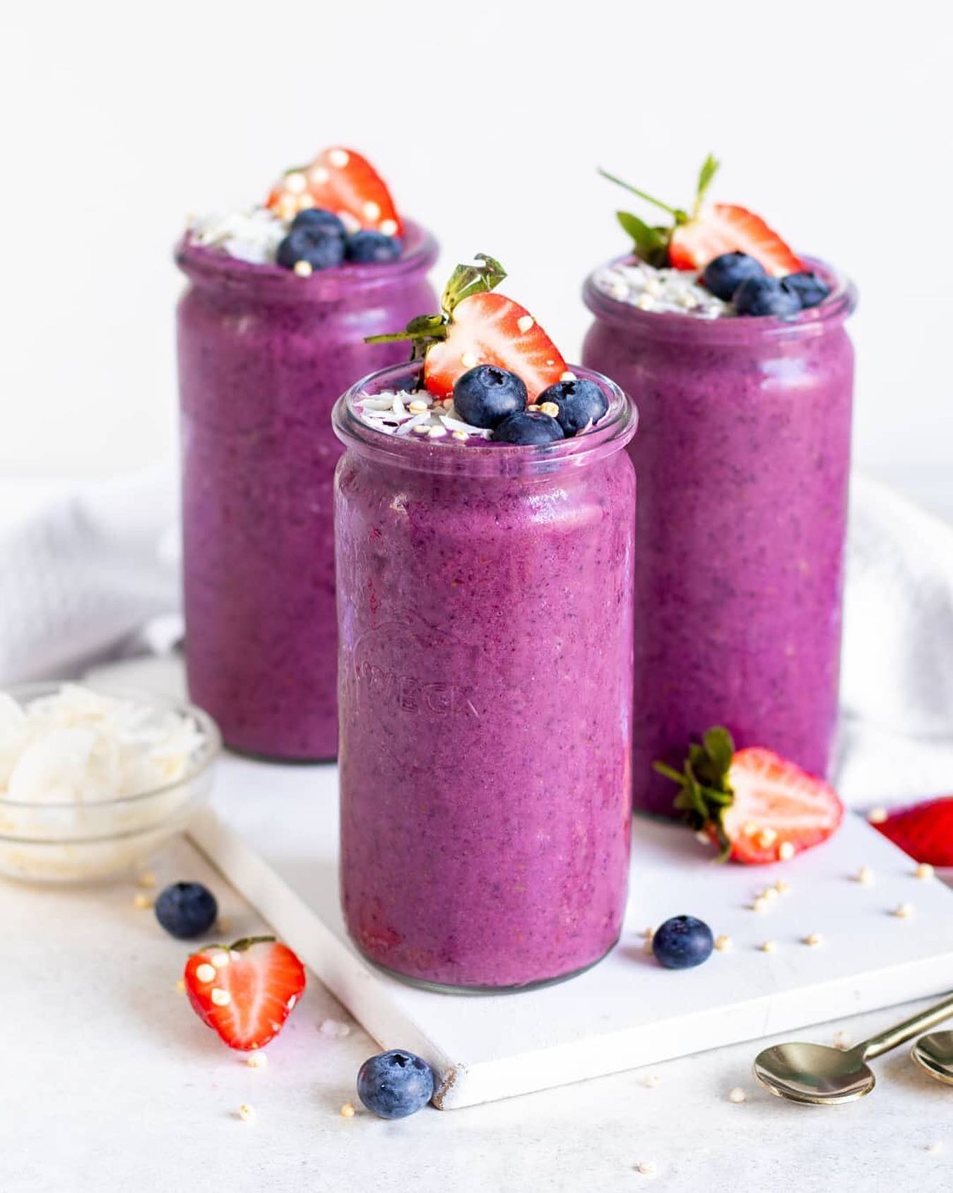 Purple Watermelon and Berry Smoothie