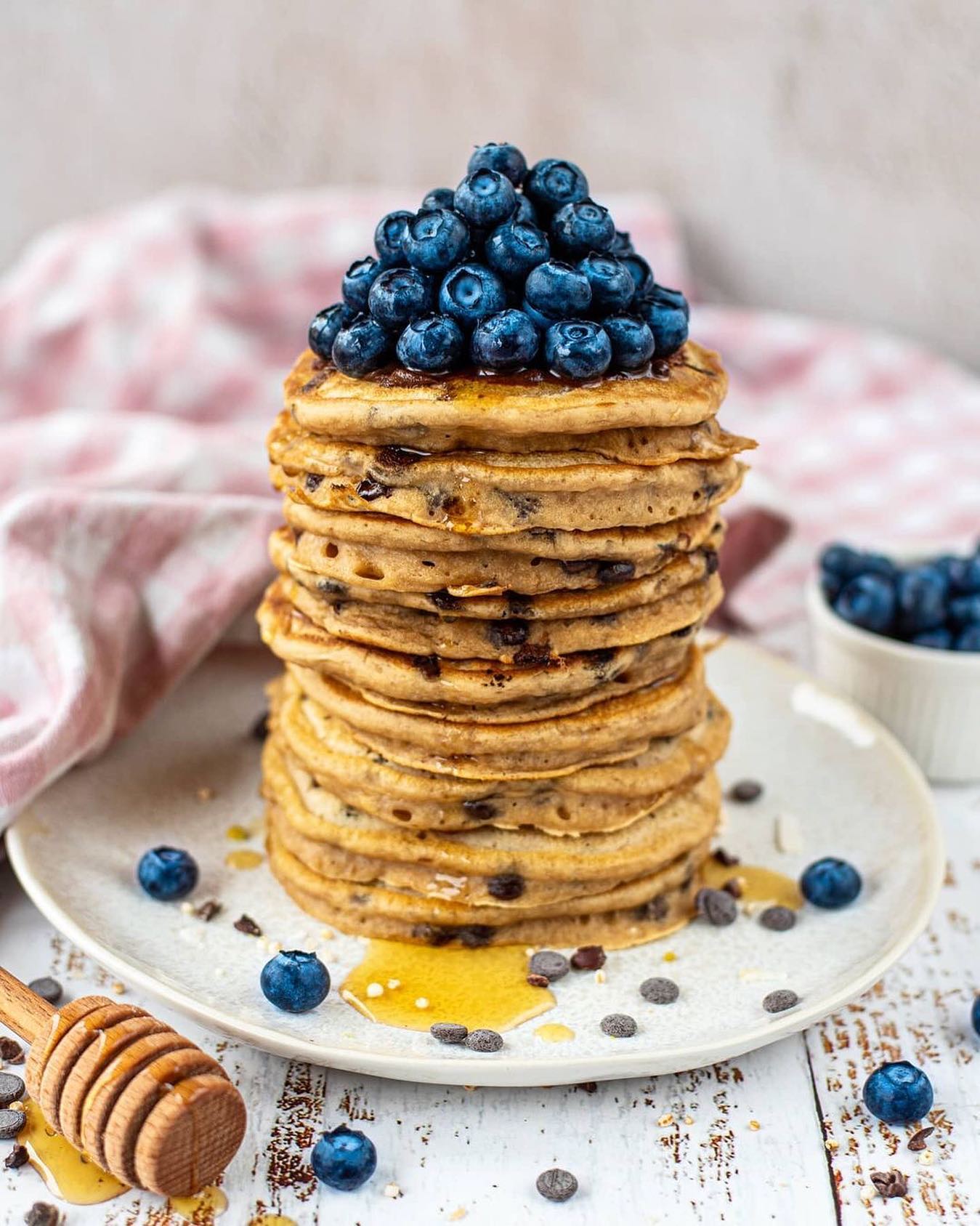 Vanilla Chocolate Chip Pancakes