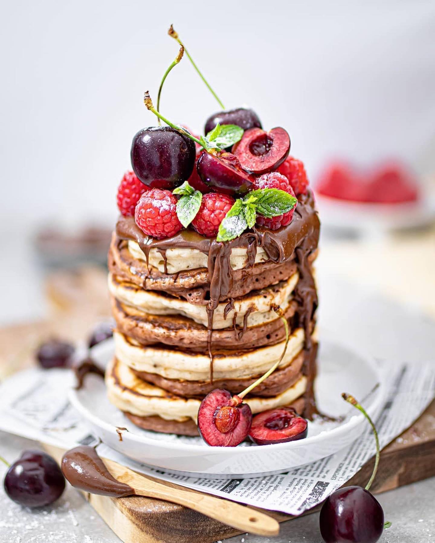 Easy Vegan Pancake Stack